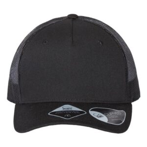 Sustainable Five-Panel Trucker Cap - Black/ Black