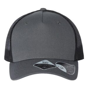 Sustainable Five-Panel Trucker Cap - Dark Grey/ Black
