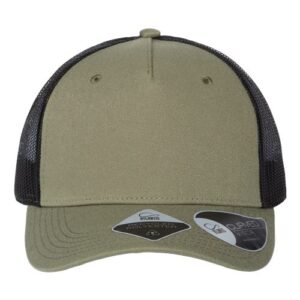 Sustainable Five-Panel Trucker Cap - Olive/ Black