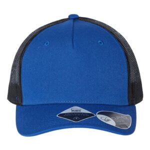 Sustainable Five-Panel Trucker Cap - Royal/ Black