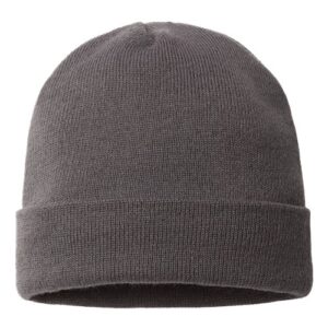 USA-Made 12" Cuffed Beanie - Iron Grey