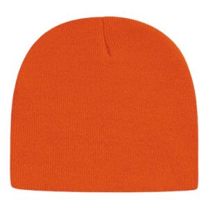 USA-Made 8 1/2" Beanie - Deep Orange