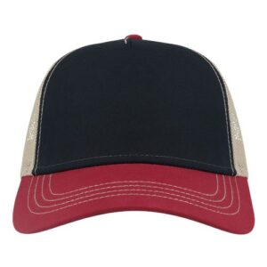 Sustainable Canvas Cap - Navy/ Burgundy/ Khaki