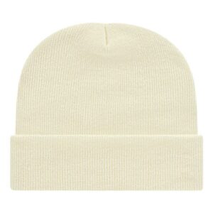 USA-Made 12" Cuffed Beanie - Ivory