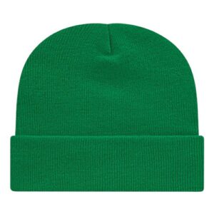 USA-Made 12" Cuffed Beanie - True Kelly Green