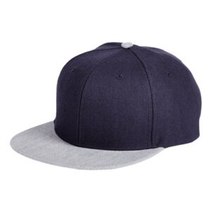 Flat Bill Sport Cap - Navy/ Heather Grey