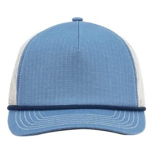 Lariat Ripstop Trucker Cap - Slate Blue/ Navy Rope