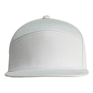 Hybrid Flat Bill Cap - White
