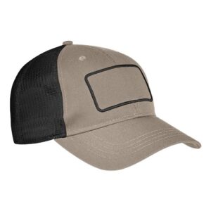 Patch Trucker Cap - Khaki/ Black/ Black