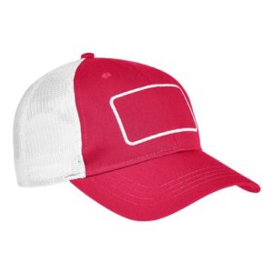 Patch Trucker Cap - Red/ White/ White