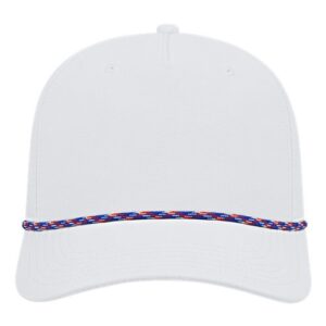 Athletic Rope Cap - White-Red/ White/ Royal