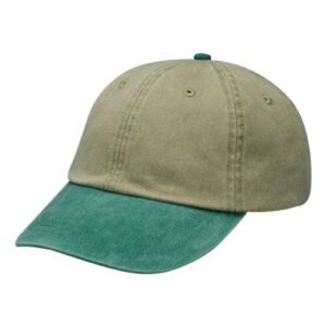 Optimum Pigment-Dyed Dad Hat - Khaki/ Forest
