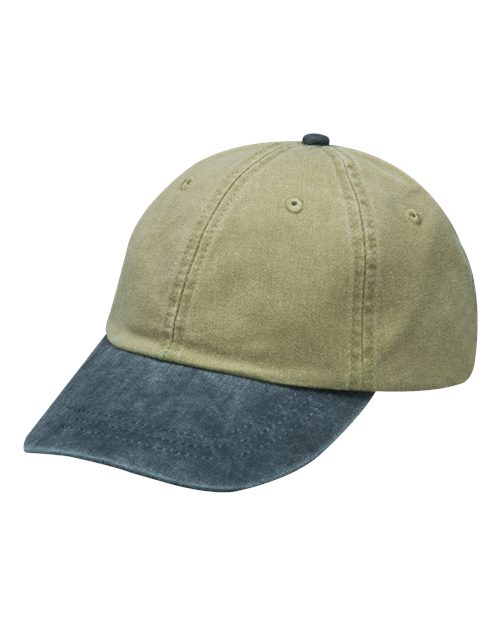 Optimum Pigment-Dyed Dad Hat - Khaki/ Navy