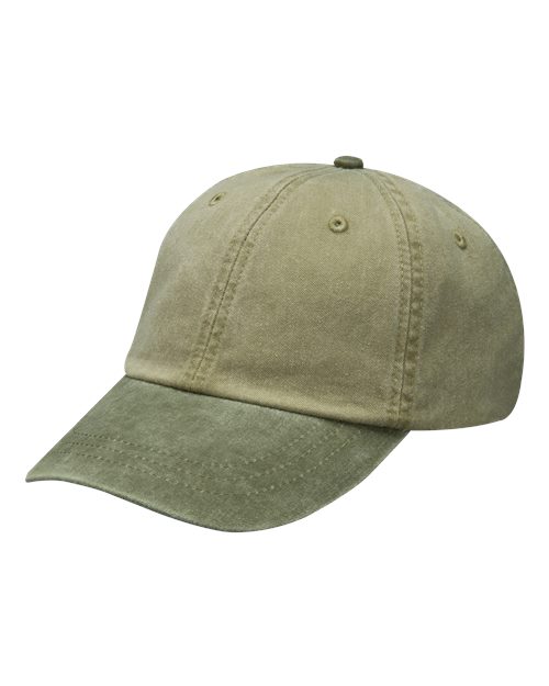Optimum Pigment-Dyed Dad Hat - Khaki/ Cactus