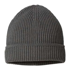 Sustainable Finish Edge Cuffed Beanie - Dark Grey