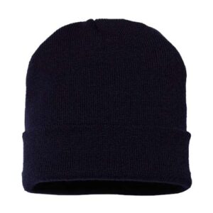 USA-Made 12" Cuffed Beanie - True Navy