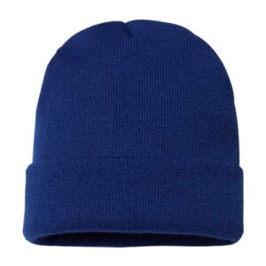 USA-Made 12" Cuffed Beanie - True Royal