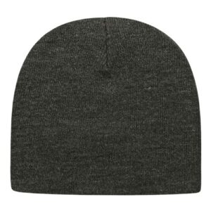 USA-Made 8 1/2" Beanie - Dark Heather Grey