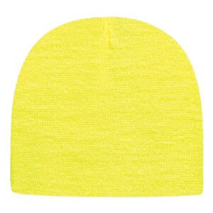 USA-Made 8 1/2" Beanie - Neon Yellow