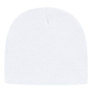 USA-Made 8 1/2" Beanie - White