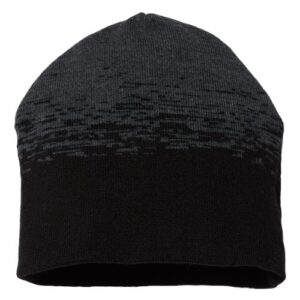 USA-Made Static Beanie - Black/ Dark Heather Grey