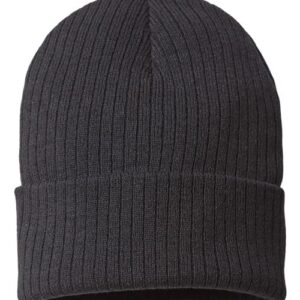 Sustainable Rib Cuffed Beanie - Black