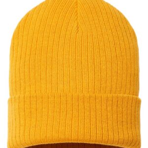 Sustainable Rib Cuffed Beanie - Mustard Yellow