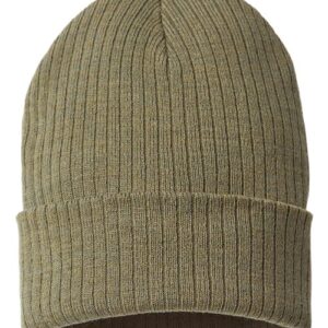 Sustainable Rib Cuffed Beanie - Olive