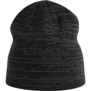 Sustainable Reflective Beanie - Black